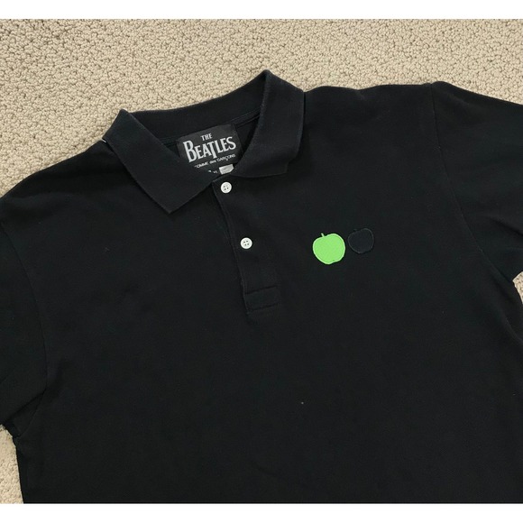 The Beatles x Comme des Garcons Other - The Beatles x Comme des Garcons‎ Polo Shirt Black Apple Logo VF-T006 Mens XL